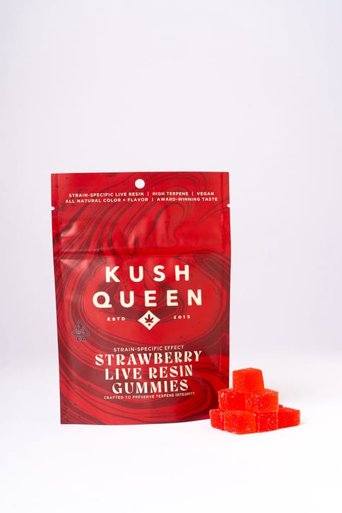 Kush Queen Strawberry Live Resin Gummies - Strawberry Bliss