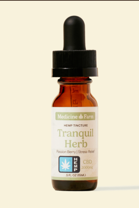 Medicine Farm Botanicals | Hemp Tranquil Herb Tincture | 15mL