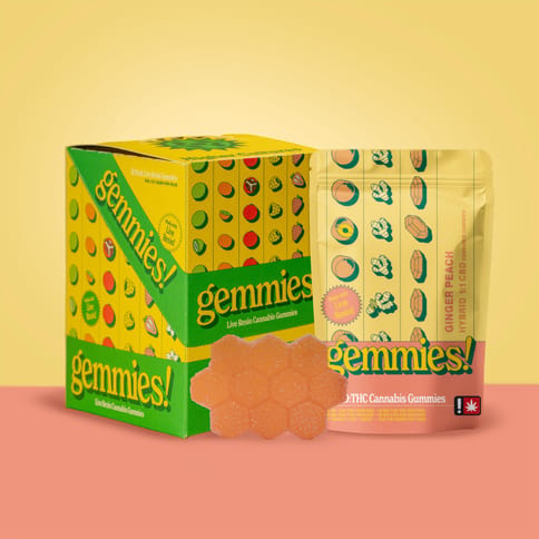 Gummy | Higher Cultures Gemmies | - Ginger Peach (THC:CBD 1:1)