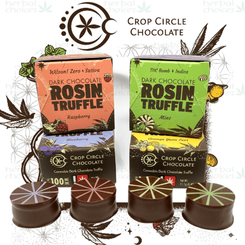 Crop Circle Chocolate - Almond Sea Salt Single - 100mg Rosin Truffle