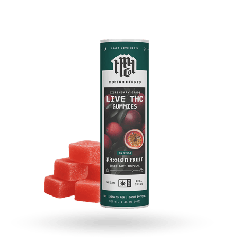 Live D9 THC Gummies | Passion fruit (Indica) - 5 count