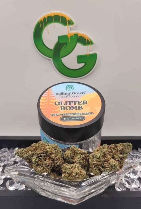 Glitter Bomb 3.5G Flower RGReen