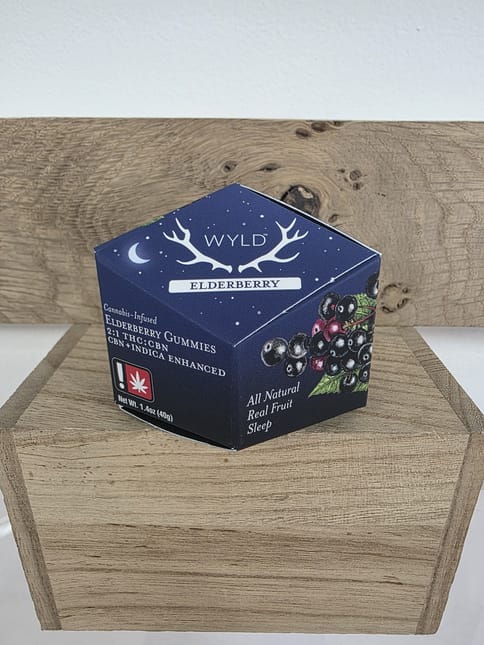 WYLD | 100MG | Elderberry 2:1 (Indica) CBN Gummies 10pk