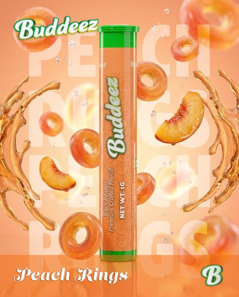 Peach Rings Buddeez Triple Infused Pre-Roll 1g