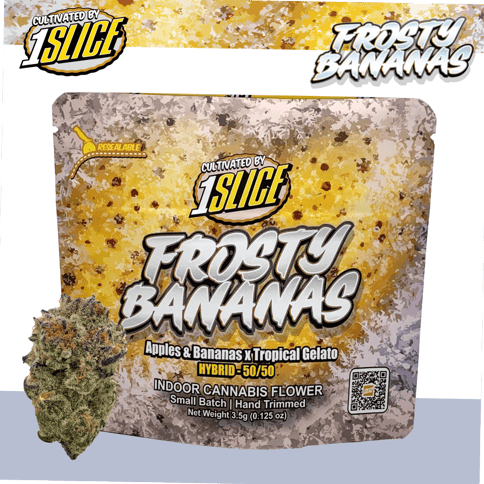 1Slice - Frosty Bananas - Hybrid Flower - 3.5