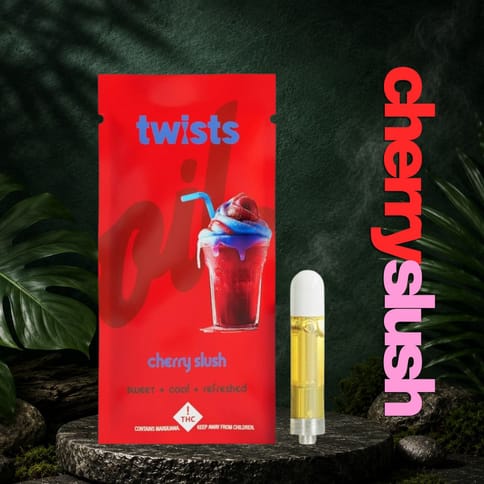 Cherry Slush 1g Oil Twist Distillate Vape Cartridge by Oil by Craft | Golden Rookie