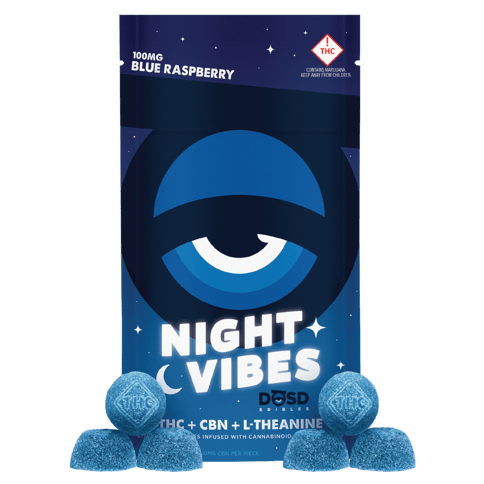 DOSD - Nano Bites Night Vibes (Blue Raspberry 1:1 THC:CBN)