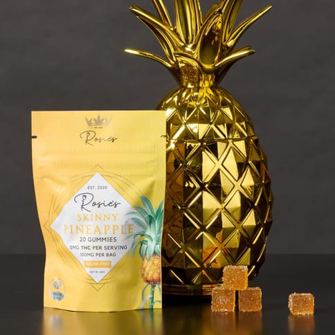 Sugar Free Skinny Pineapple Gummies - 100mg