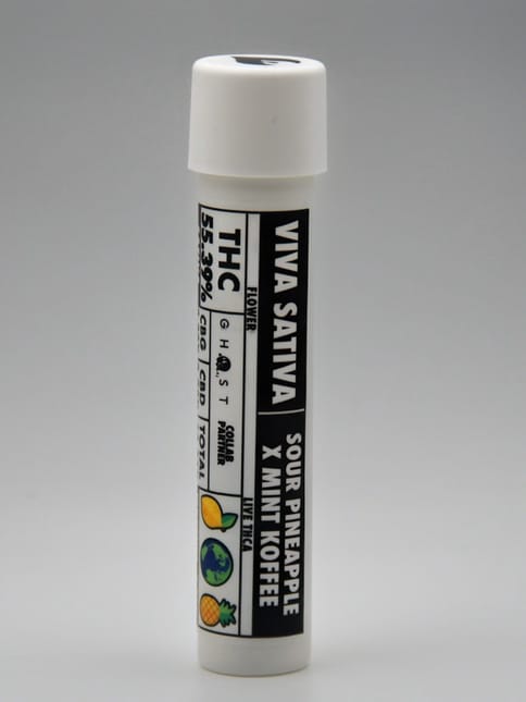 Element x Ghost Cannabis | Infused Pre-Roll | Hash Viva Sativa x Sour Pineapple x Mint Koffee