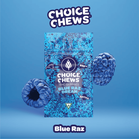 CHOICE CHEWS | BLUE RAZ DREAM | GUMMY | 200MG