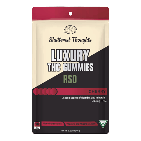 Cherry 200mg RSO Infused Gummies | Shattered Thoughts