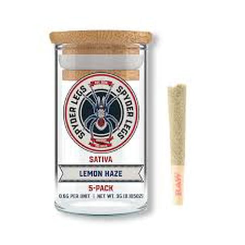 Lemon Haze - Spyder Legs - Infused - Pre-Roll - 5pk - Sativa - 3G**