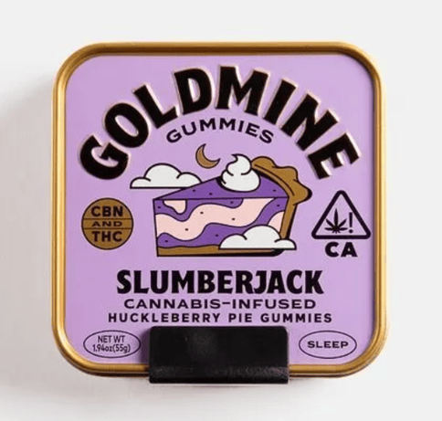 Slumberjack Huckleberry Pie Gummy Tin Single Unit (Sleep, 100 MG THC + 20 MG CBN)