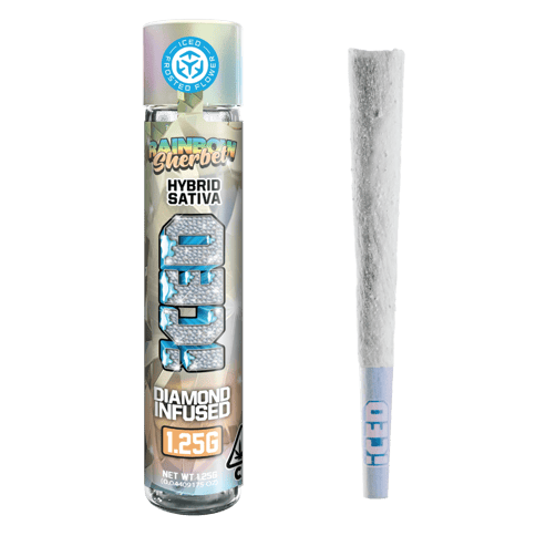 KB - ICED - INFUSED PREROLL - RAINBOW SHERBET - 1.25G