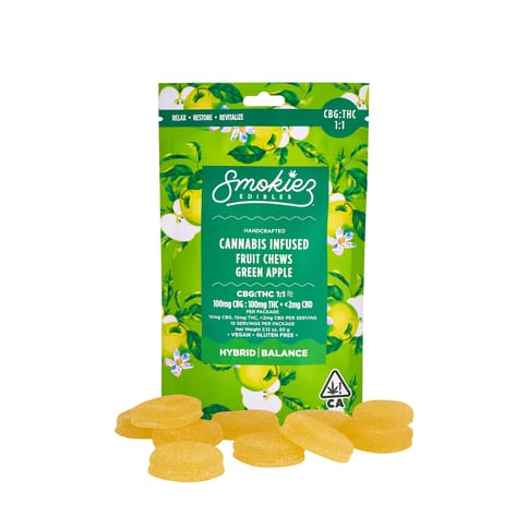 KB - SMOKIEZ - CBG GUMMY - SWEET GREEN APPLE 1:1 - 200MG