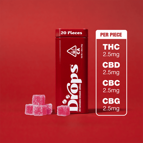 KB - DROPS - CBD GUMMY - 1:1:1:1 CRANBERRY 20PC - 200MG