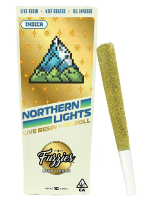 Fuzzies | Northern Lights | Live Resin Infused Preroll | Indica | 1g