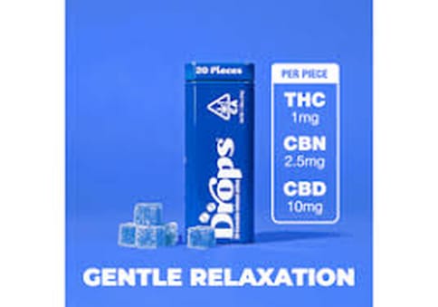 20pc. Blueberry 100mg THC:CBN:CBD (Drops)