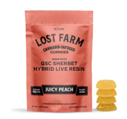 PROMO - Lost Farms - Live Resin Gummies GSC Sherbert Juicy Peach