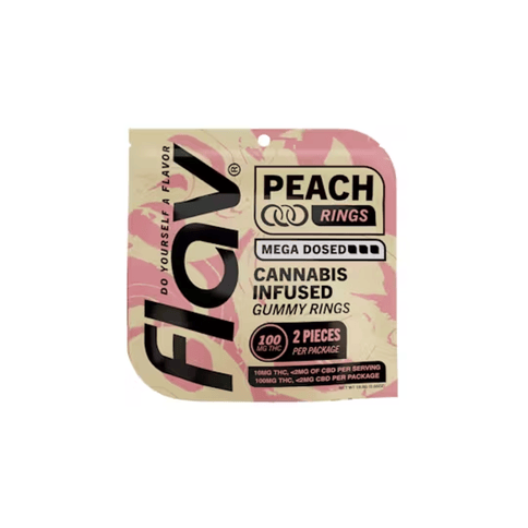Flav Mega Rings 100mg - Peach