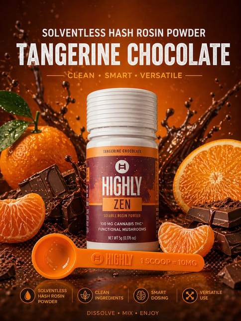 Highly Zen - Tangerine Chocolate  (1:10 - THC & Functional Mushrooms)