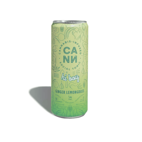 CANN HI BOY | Ginger Lemongrass | 3mg x 4 Social Tonic Cans