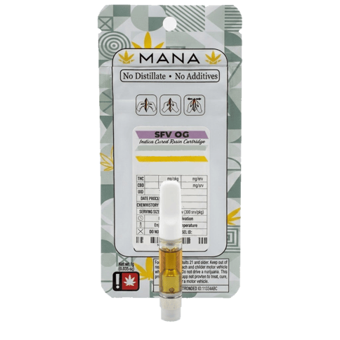 CURED RESIN CARTRIDGE | SFV OG | INDICA | 510 THREAD | 1 GRAM