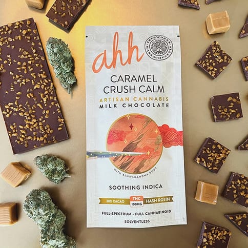 Milk Chocolate Bar | Hash Rosin | Indica | Caramel Crush Calm | 100mg