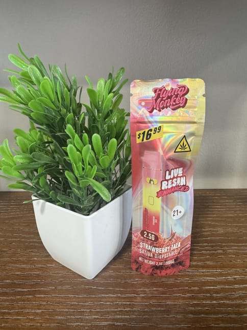 Flying Monkey 2.5G Disposable Live Resin - Strawberry Zaza