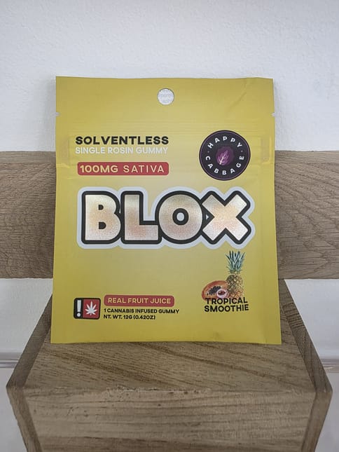 Happy Cabbage | 100MG | Tropical Smoothie BLOX Single Rosin Gummy