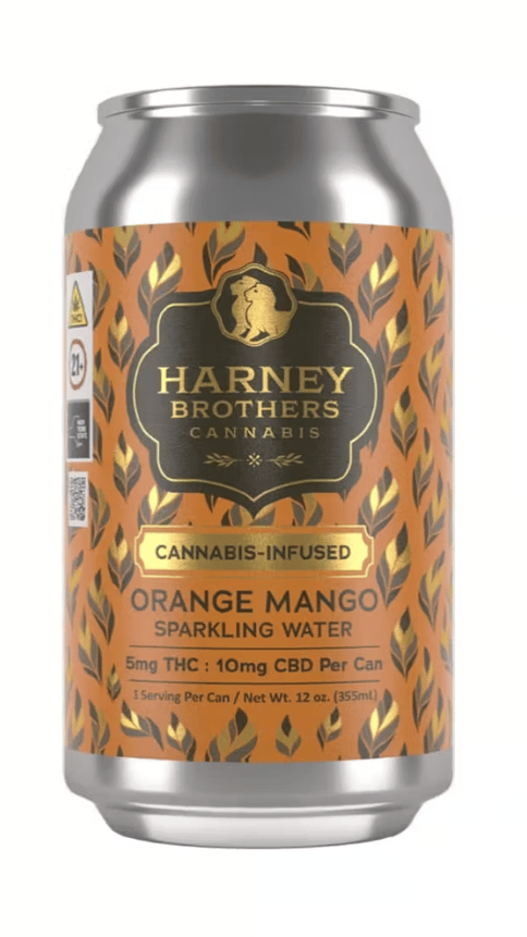 Harney Brothers - Orange Mango Sparkling Water | 1:1 THC:CBD