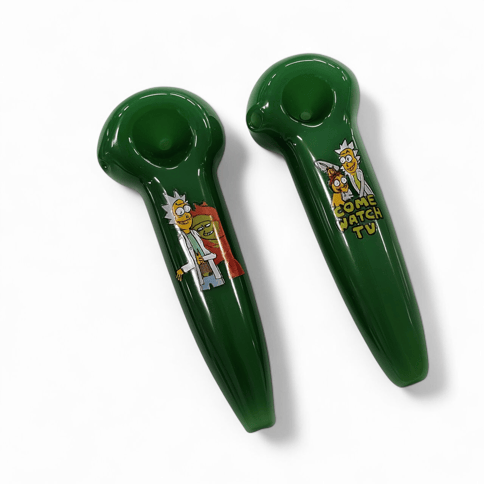 Green Rick And Morty Handpipe