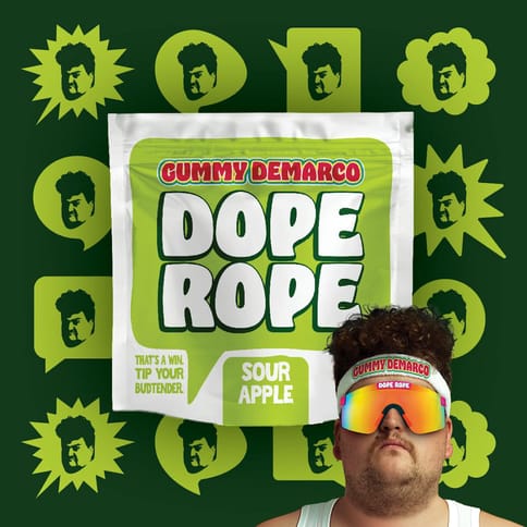 Sour Apple Smash | 200mg Gummies | Dope Ropes
