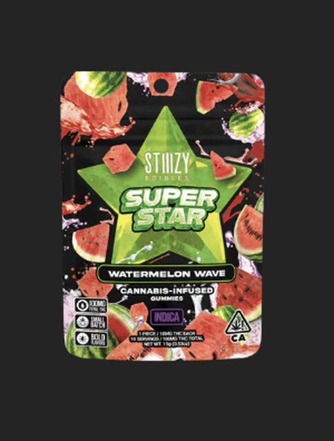 Stiiizy | Watermelon Wave | Super Star Gummy | Indica | 100mg