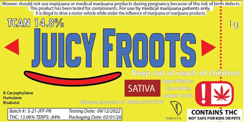 Nirvana | Pre-Roll Pack | 7G - Juicy Froots