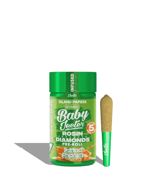 Island Papaya- Jeeter - Quad infused Rosin Enhanced Pre-Roll (5x.5G) Multipack - Hybrid - 2.5G**