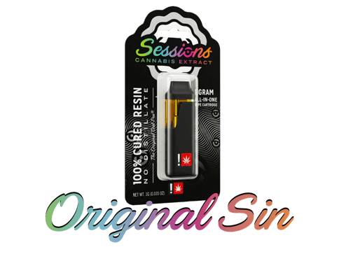 CURED RESIN CARTRIDGE | ORIGINAL SIN | INDICA | 1 GRAM | DISPOSABLE
