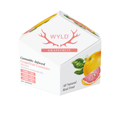 Wyld | Gummies | Grapefruit | Sativa 100mg THC 100mg CBG 100mg CBC