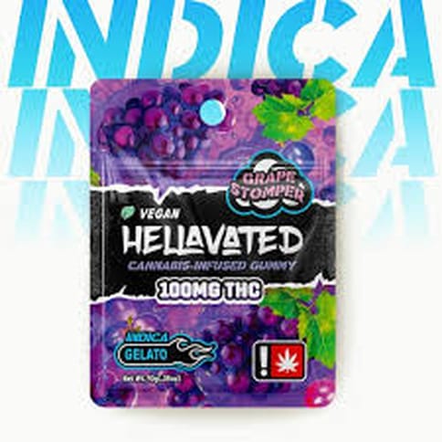 Hellavated | Grape Stomper | 100MG | Single Gummy