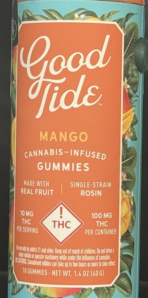 Good Tide | Mango Indica | Gummies | 100mg | 10ct