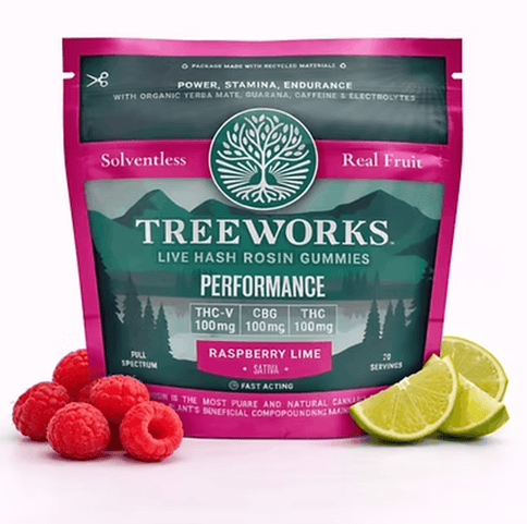 Performance: Raspberry Lime (1:1:1 THCV:CBG:THC) Hash Rosin Gummies - 100mg