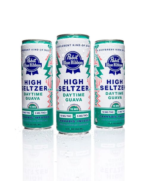 Pabst Blue Ribbon | Daytime Guava High Seltzer (S) | 10mg THC / 5mg THCV Infused Seltzer
