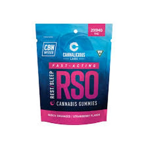 Strawberry 200mg Rest RSO Gummies | Cannalicious