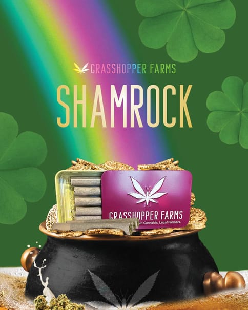 ShamRock- Grasshopper Farms - Infused Pre-Roll - Hybrid - 1G**
