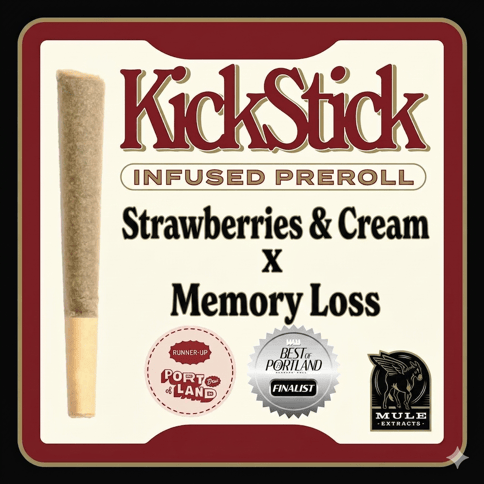 Mule - Strawberries & Cream x Memory Loss - 1g Infused Preroll
