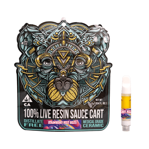 KB - BEAR LABS - LIVE RESIN VAPE - STRAWBERRY MELTZ BELTZ - 1G