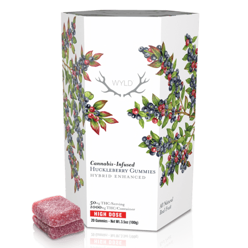 Wyld Huckleberry Hybrid Gummies 1000mg - MED