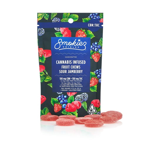 Smokiez - Sour Jamberry THC:CBN Sleep Gummy 10 pk