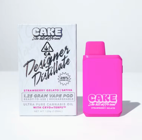 CAKE - DD Pod - 1.25 gram Rechargeable - Strawberry Gelato