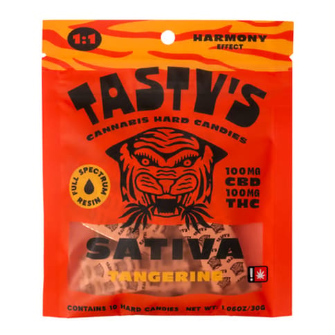 Tangerine Dream 1:1 THC:CBD 10pk Hard Candies (Tasty's)